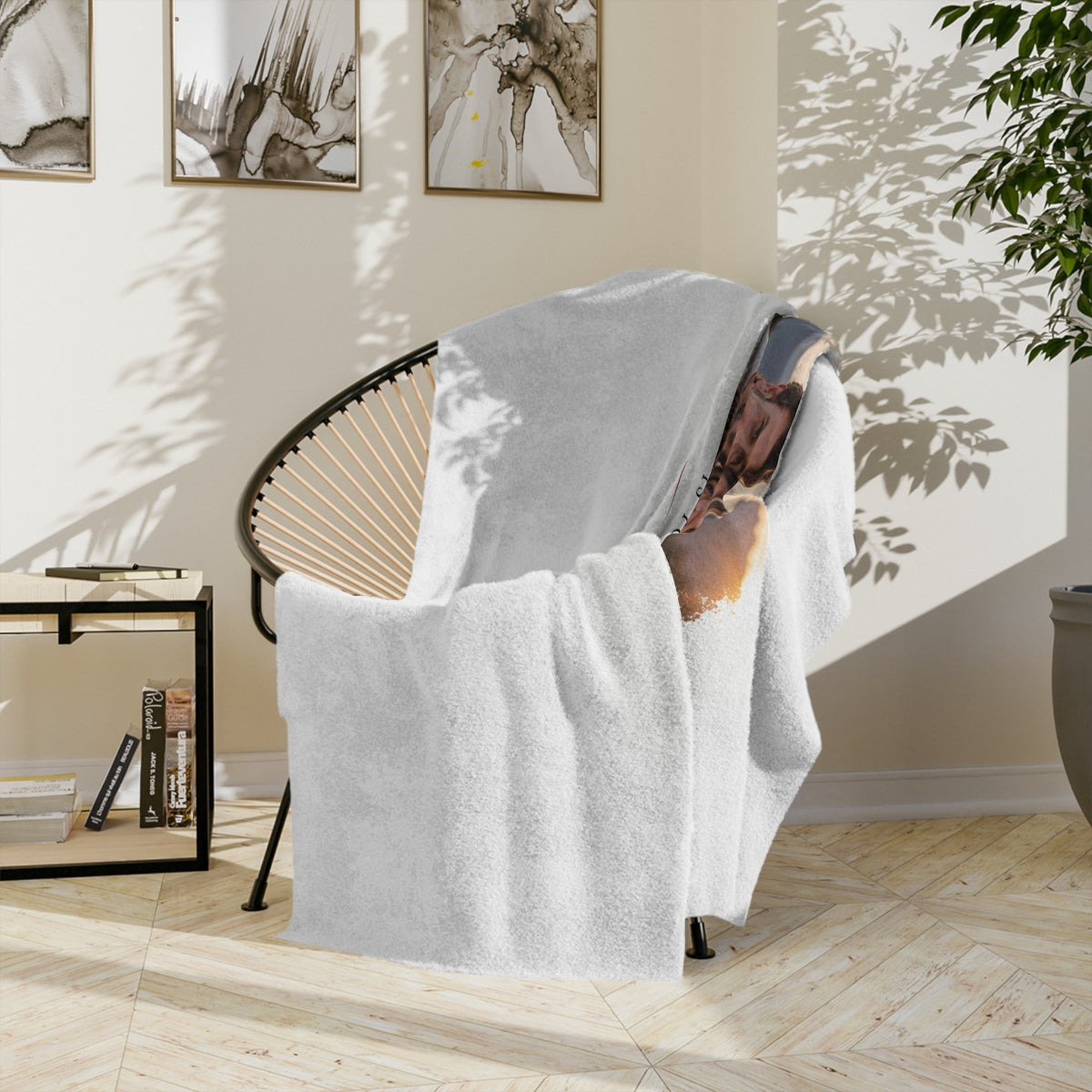 Personalized Photo Blanket - "Our Favorite Place Is Together" Velveteen Throw