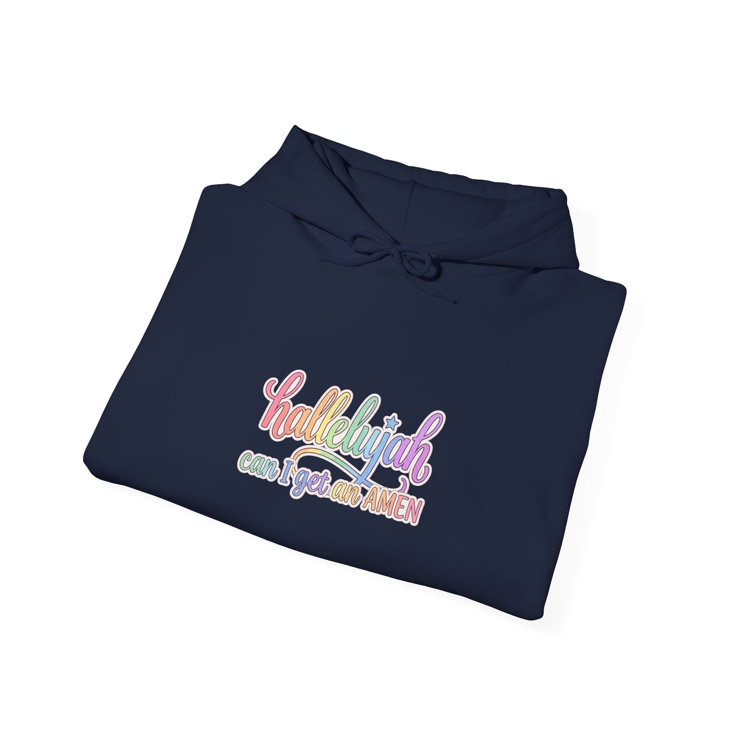 Hallelujah rainbow script Hoodie | Everything Hallelujah faith typography