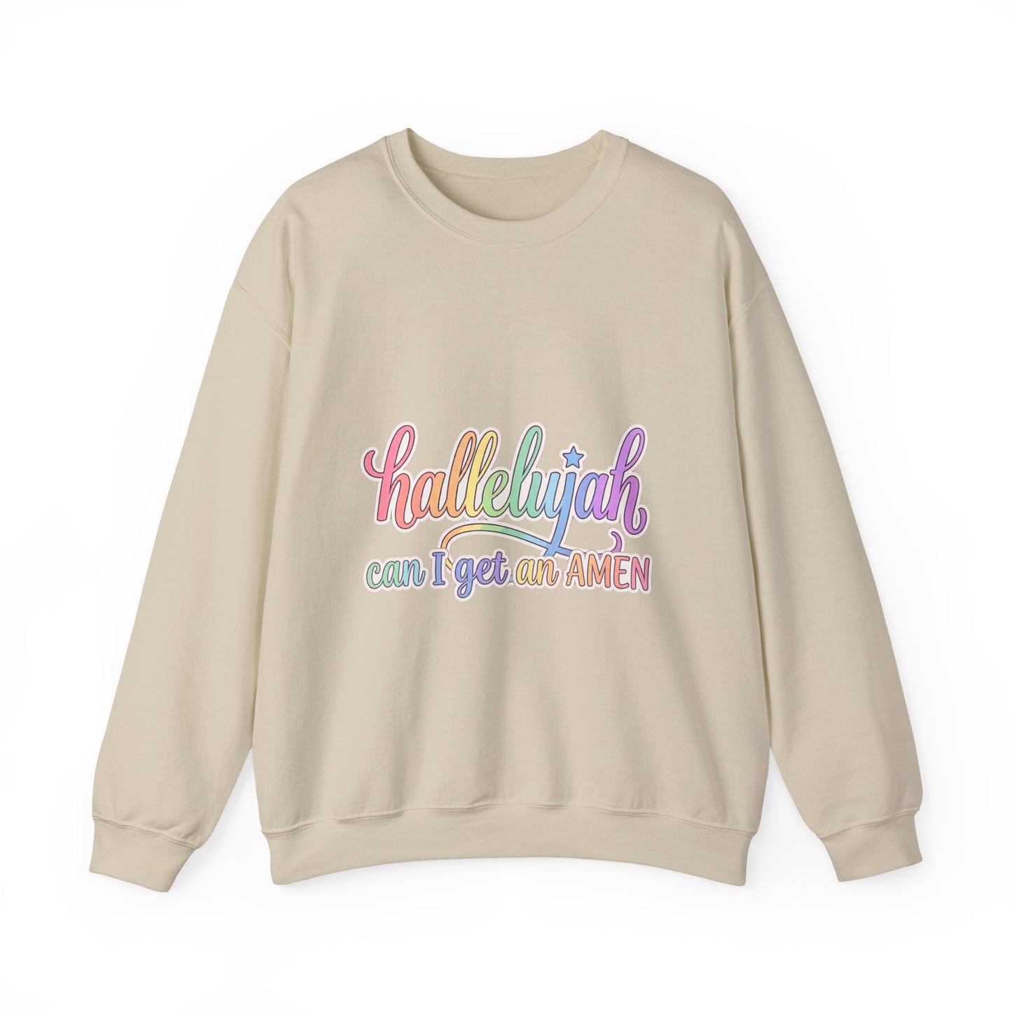 Hallelujah pastel script Sweatshirt | Christian faith typography | Everything Hallelujah trend