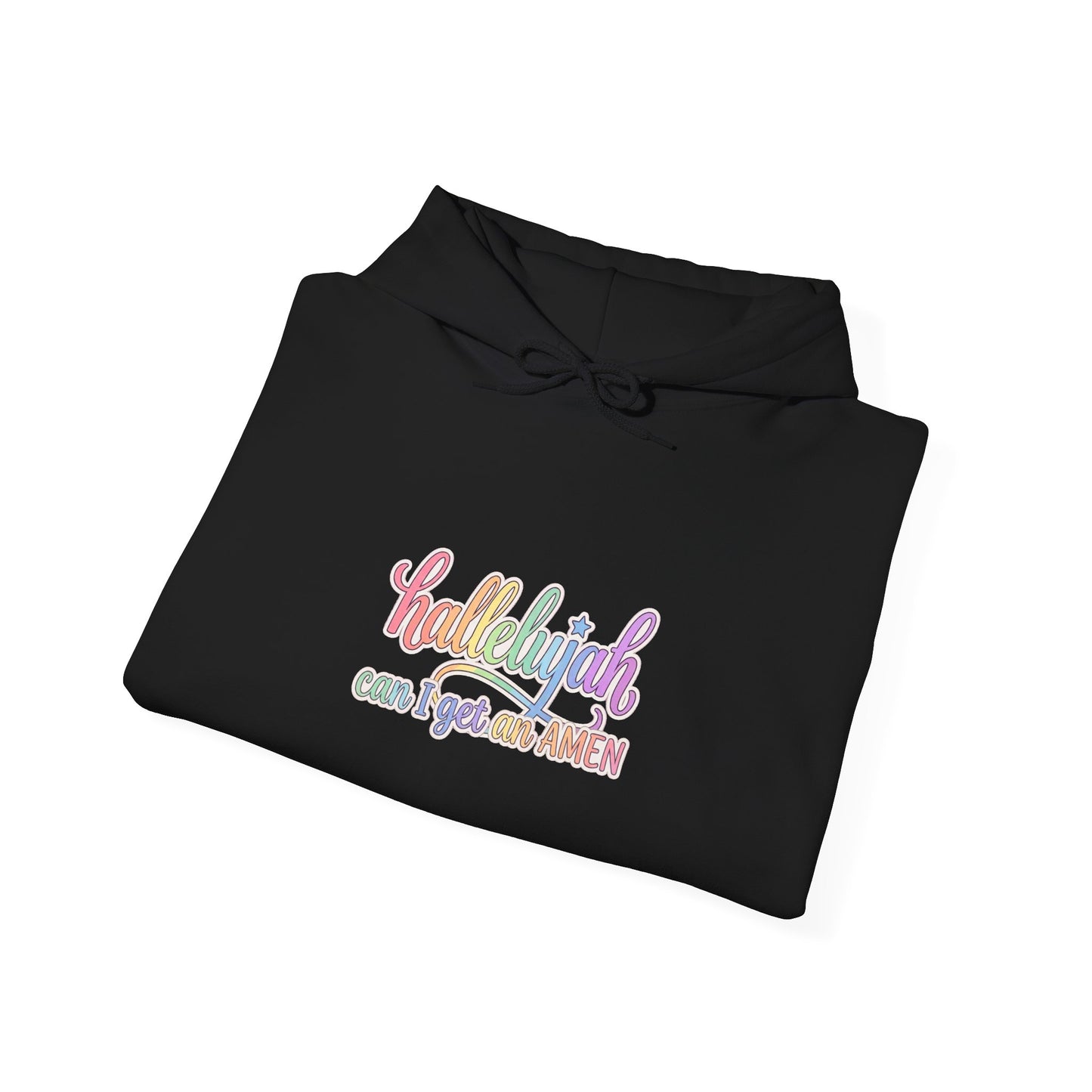Hallelujah rainbow script Hoodie | Everything Hallelujah faith typography