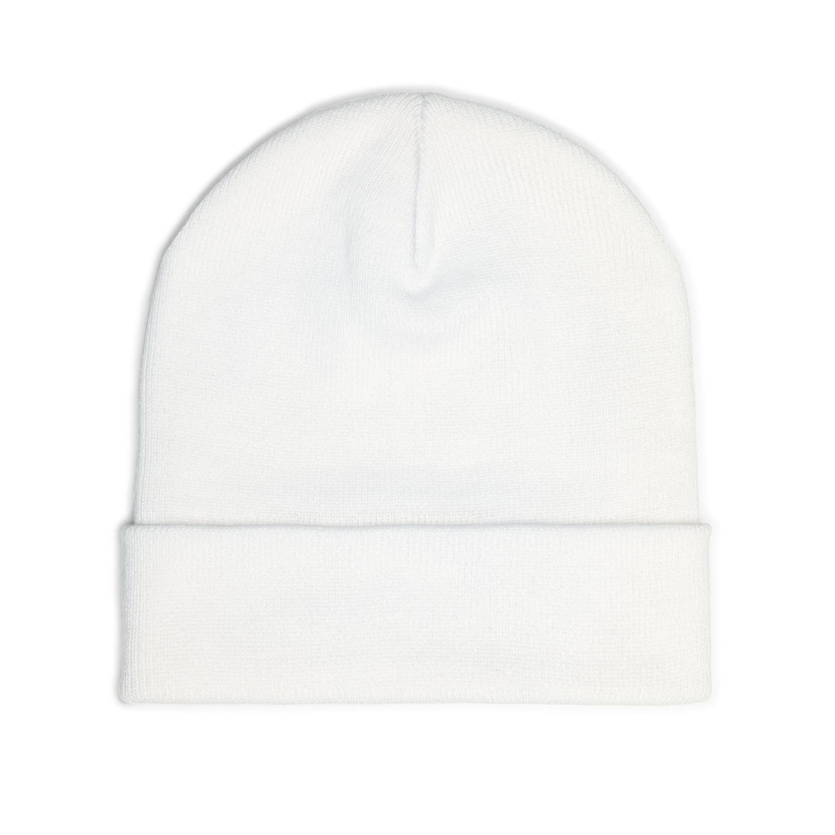 Embroidered Meditating Woman Knit Beanie — Cozy Yoga & Mindfulness Winter Hat