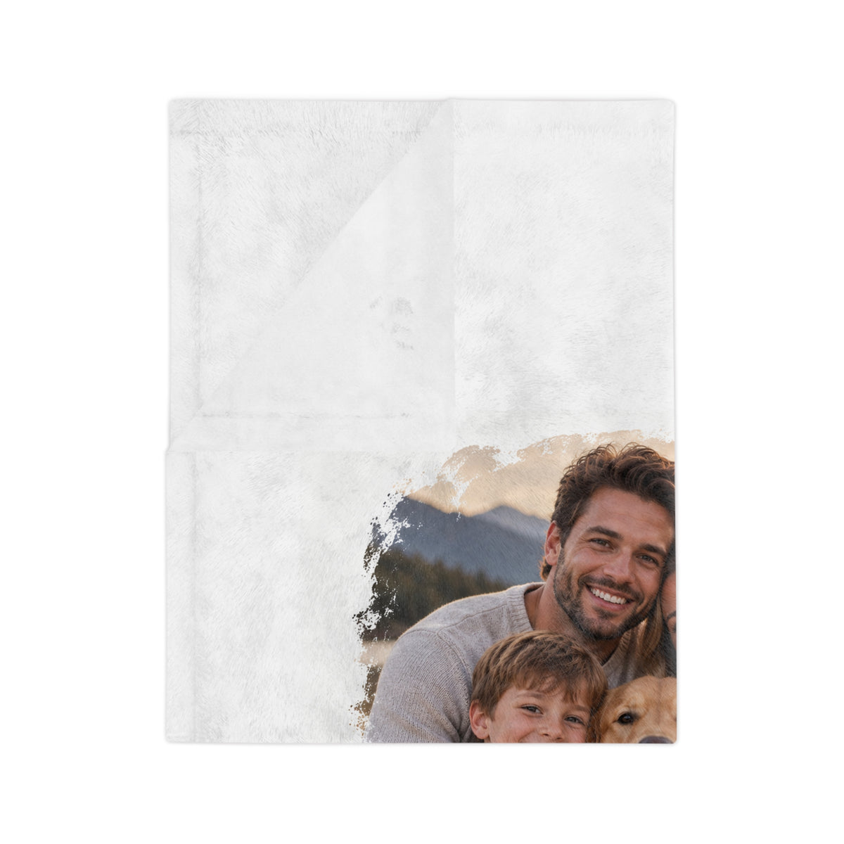 Personalized Photo Blanket - "Our Favorite Place Is Together" Velveteen Throw