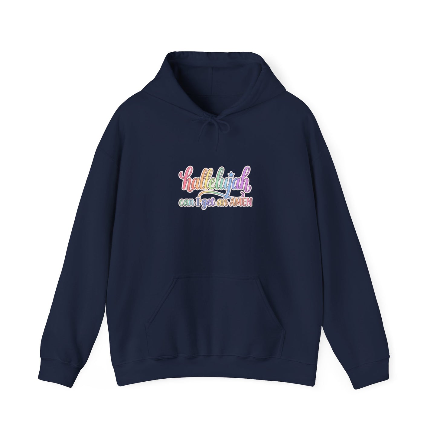 Hallelujah rainbow script Hoodie | Everything Hallelujah faith typography