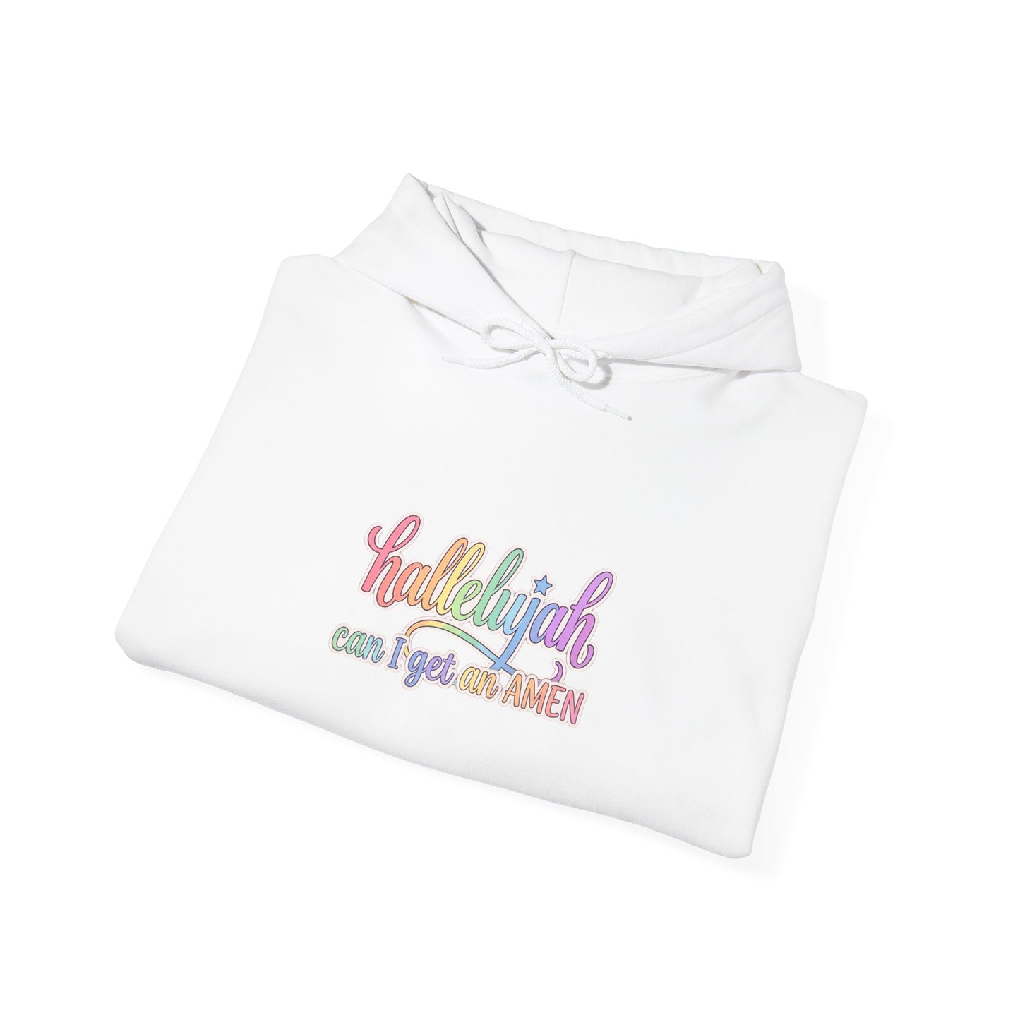 Hallelujah rainbow script Hoodie | Everything Hallelujah faith typography