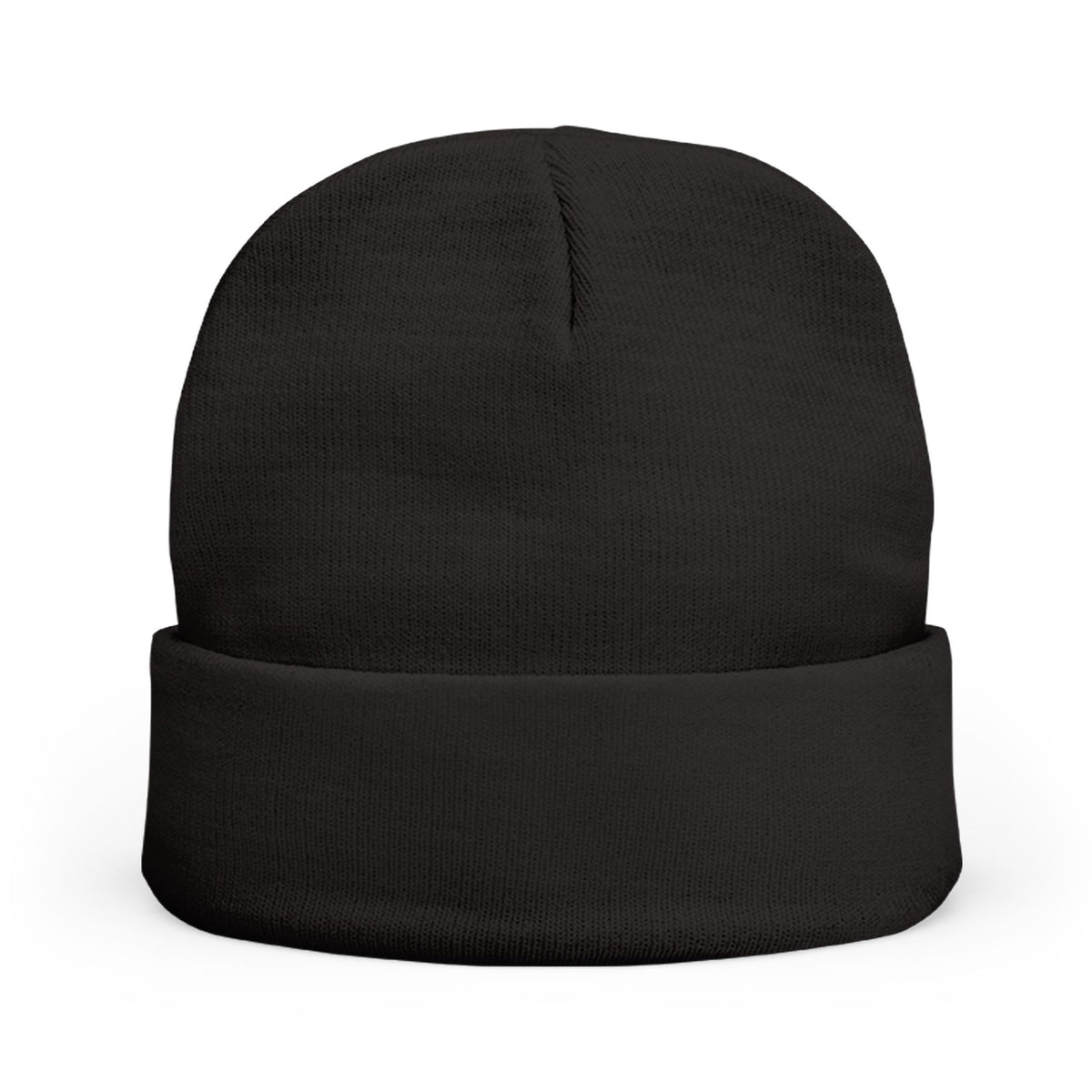 Embroidered Meditating Woman Knit Beanie — Cozy Yoga & Mindfulness Winter Hat