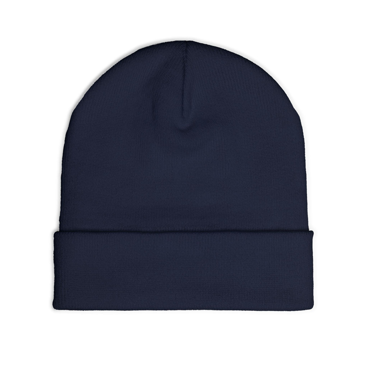 Embroidered Meditating Woman Knit Beanie — Cozy Yoga & Mindfulness Winter Hat