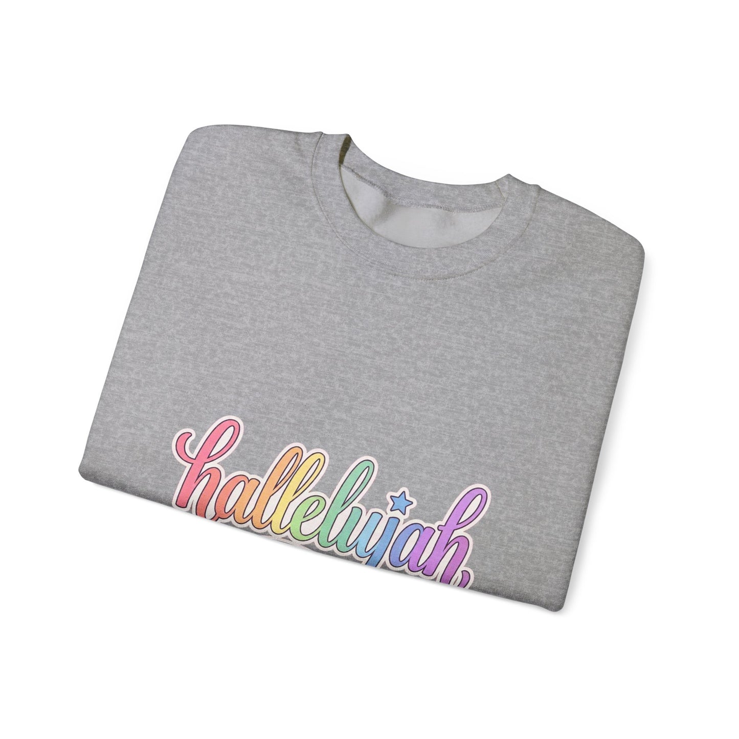 Hallelujah pastel script Sweatshirt | Christian faith typography | Everything Hallelujah trend