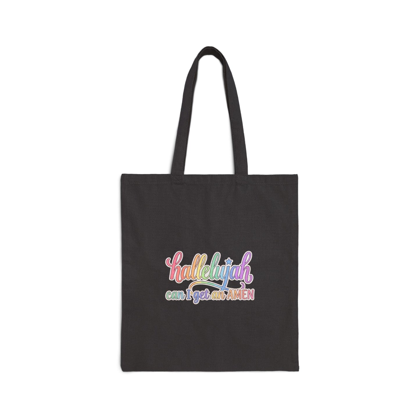 Hallelujah Rainbow Script Tote | Christian Faith Typography, Everyday Gratitude