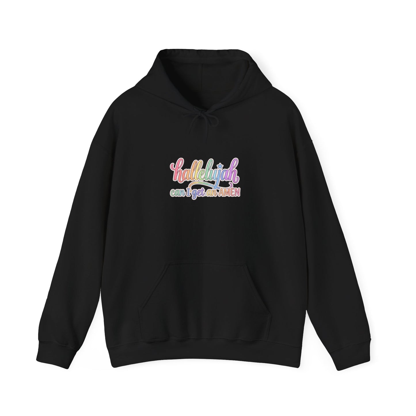 Hallelujah rainbow script Hoodie | Everything Hallelujah faith typography