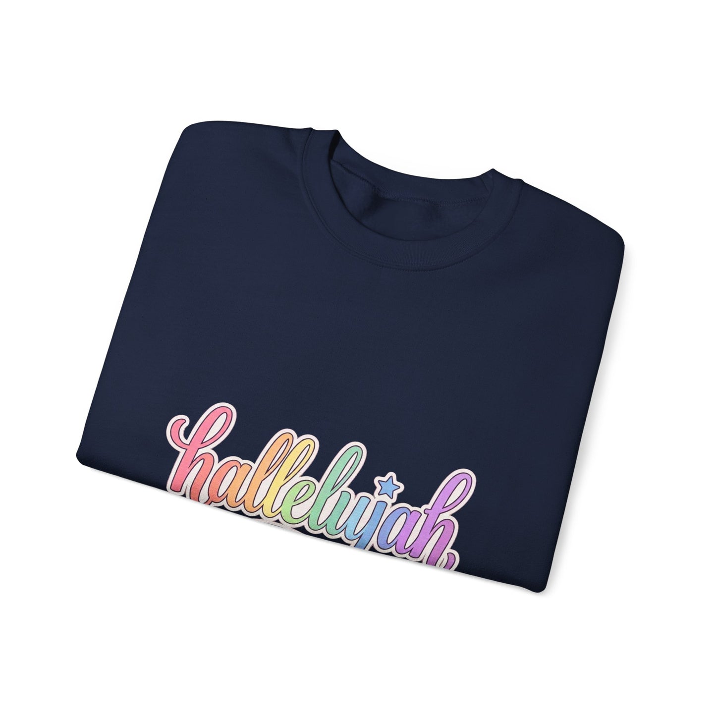 Hallelujah pastel script Sweatshirt | Christian faith typography | Everything Hallelujah trend