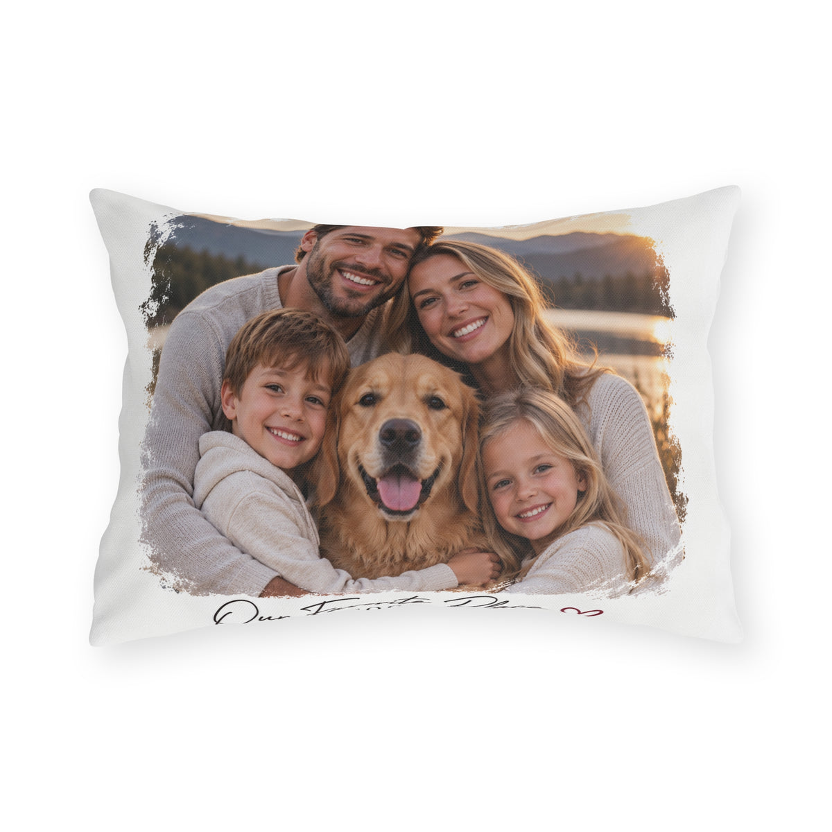 Outdoor Pillow – Our Favorite Place Is Together Personalized Photo Pillow
