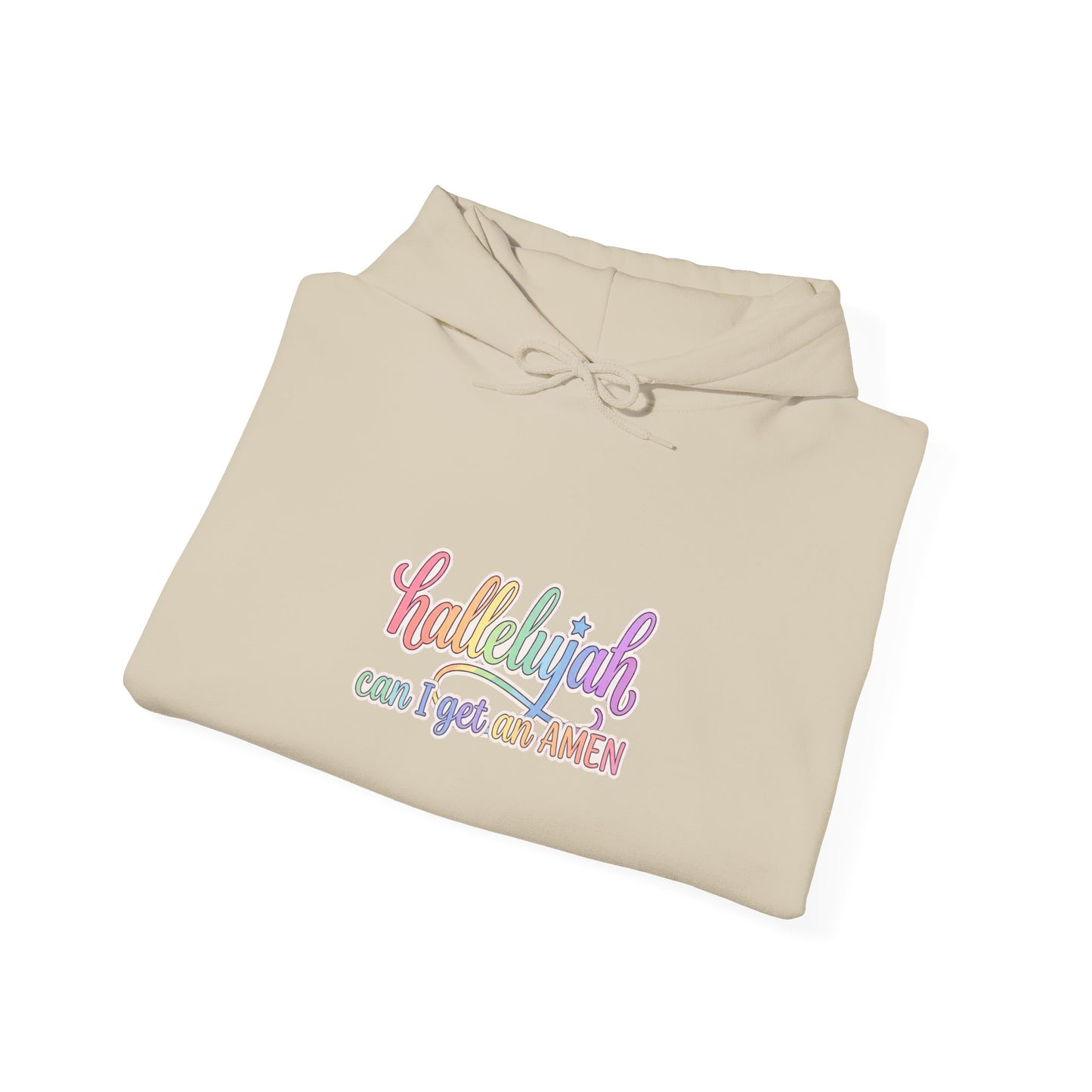 Hallelujah rainbow script Hoodie | Everything Hallelujah faith typography