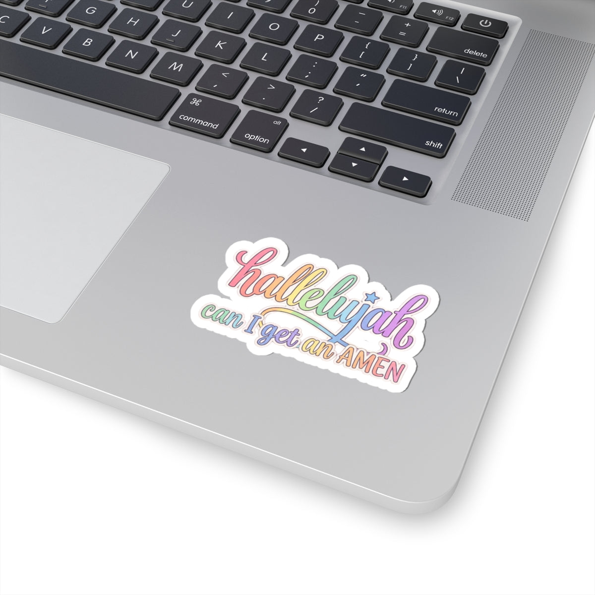 Hallelujah can I get an AMEN Sticker | pastel faith typography