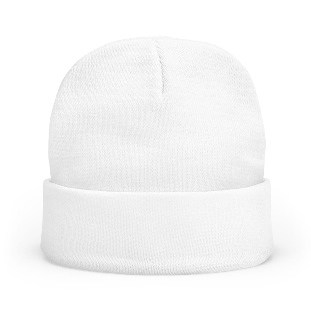 Embroidered Meditating Woman Knit Beanie — Cozy Yoga & Mindfulness Winter Hat