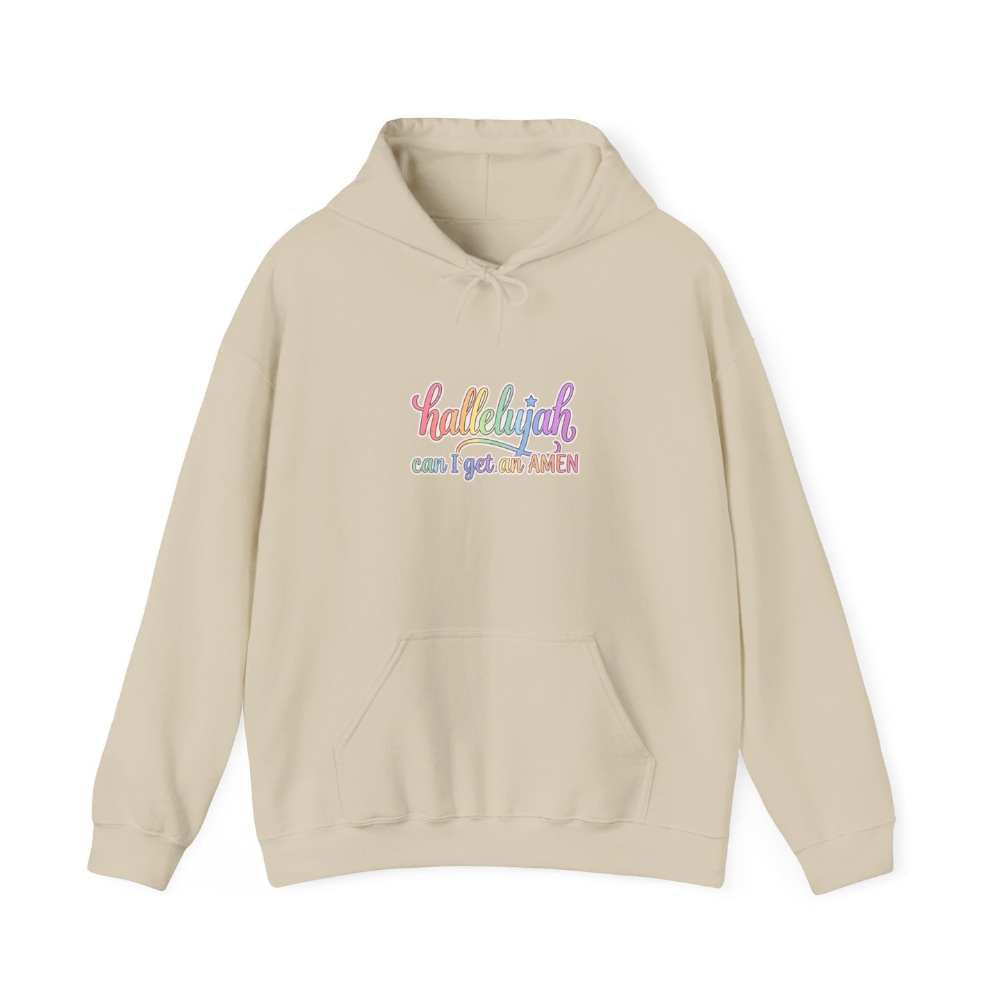Hallelujah rainbow script Hoodie | Everything Hallelujah faith typography