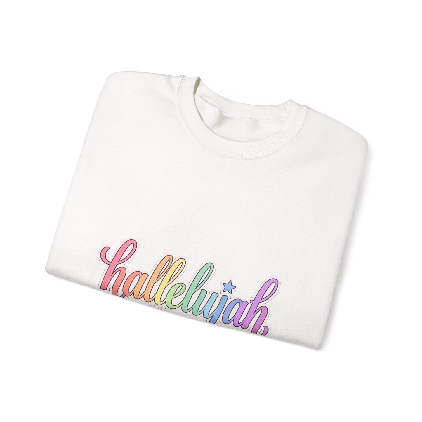 Hallelujah pastel script Sweatshirt | Christian faith typography | Everything Hallelujah trend