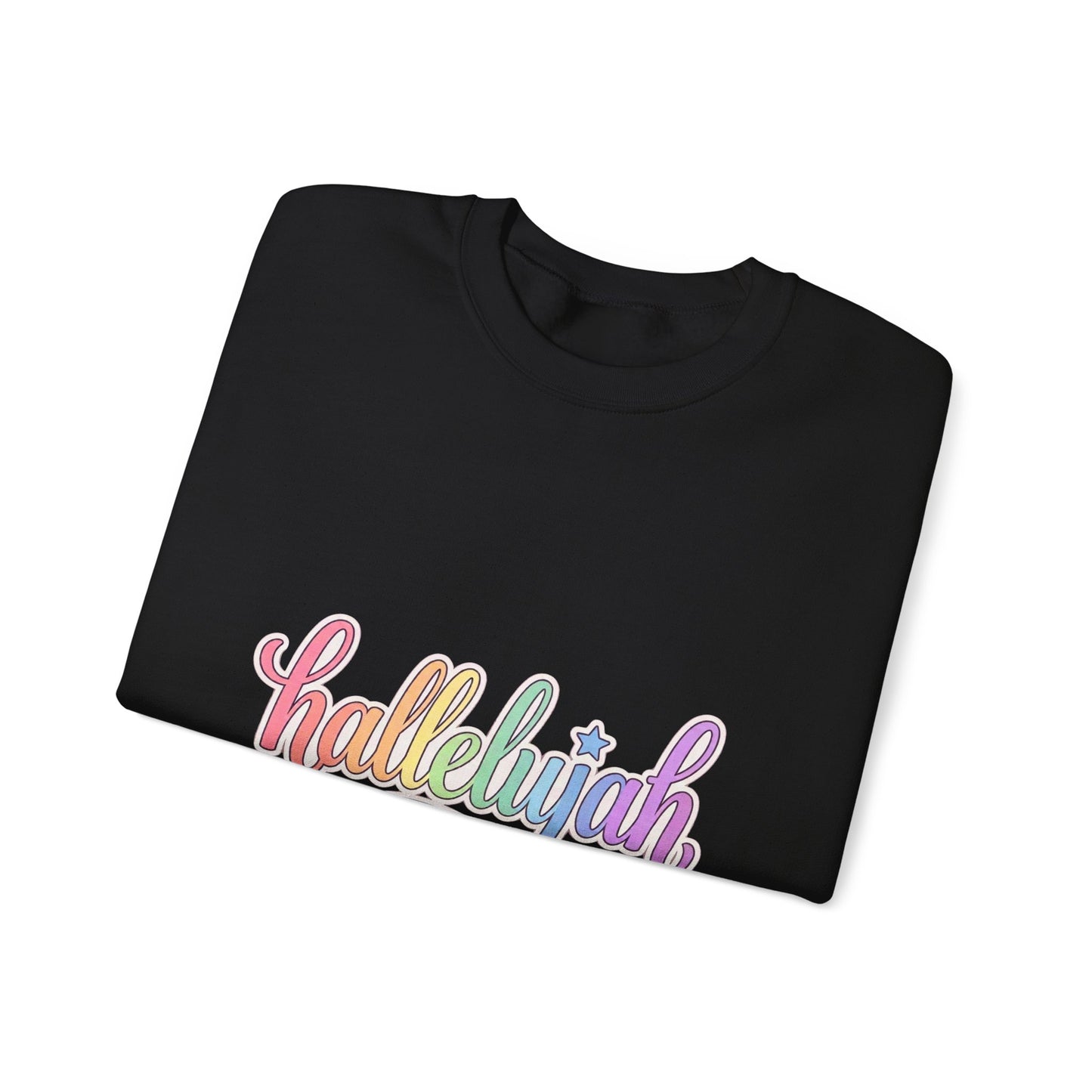 Hallelujah pastel script Sweatshirt | Christian faith typography | Everything Hallelujah trend