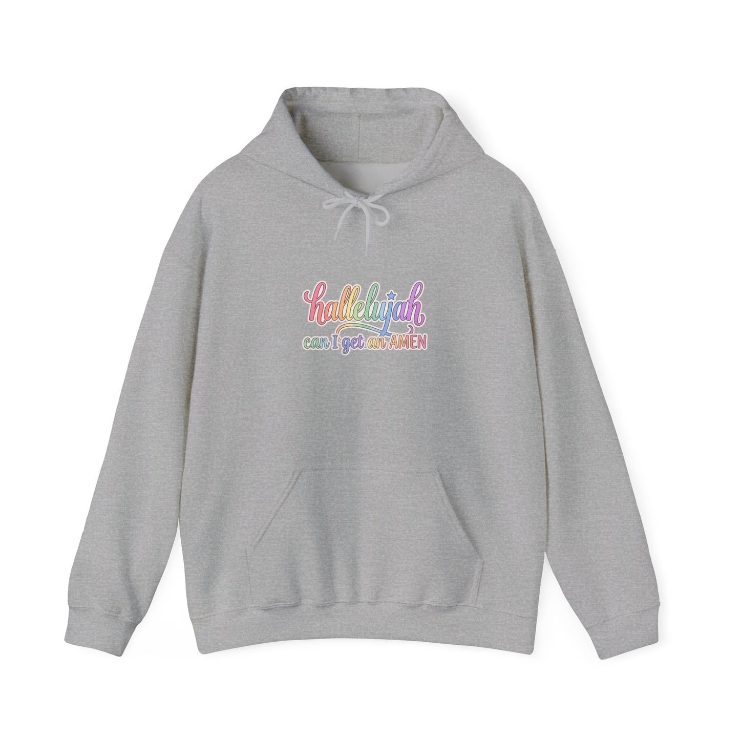 Hallelujah rainbow script Hoodie | Everything Hallelujah faith typography