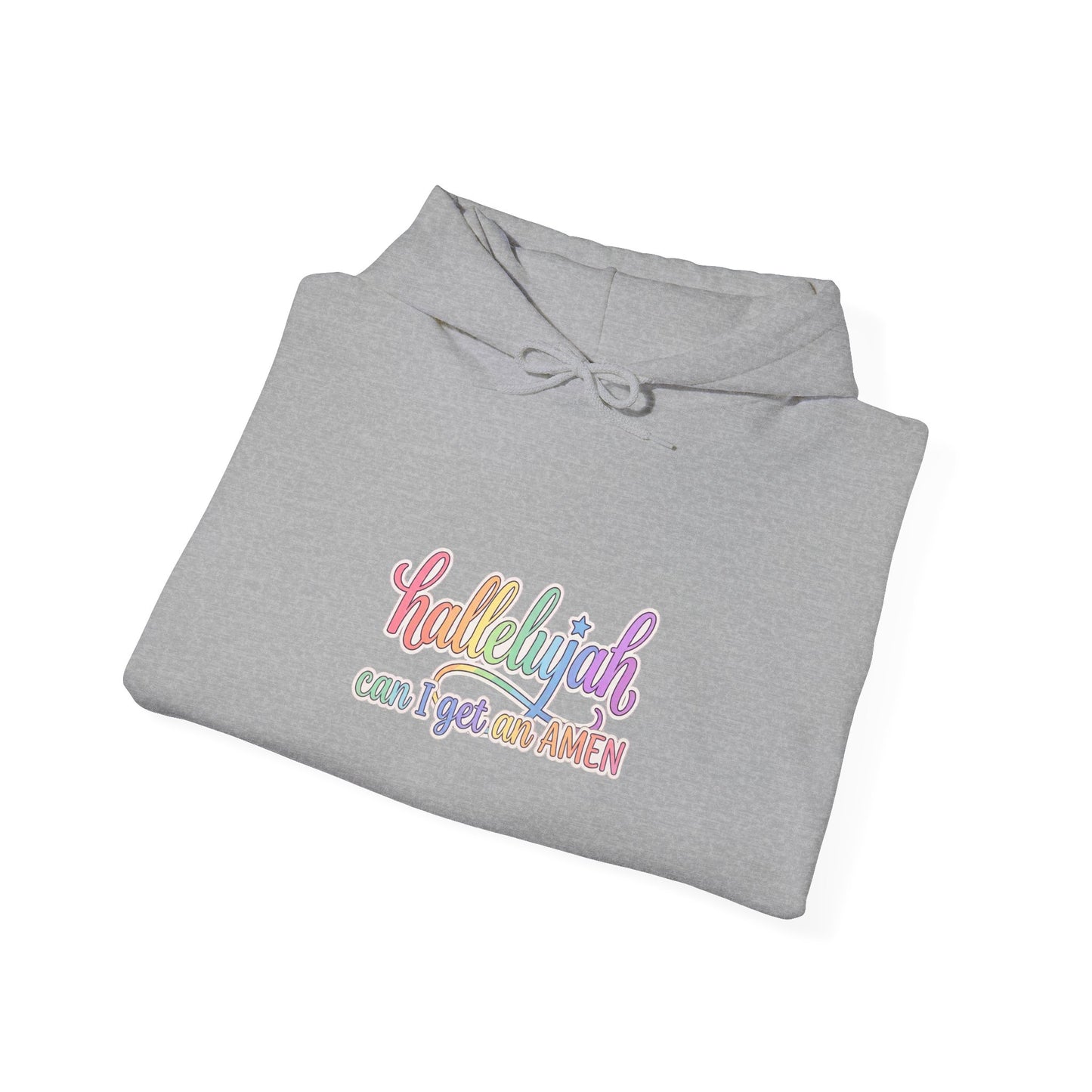 Hallelujah rainbow script Hoodie | Everything Hallelujah faith typography