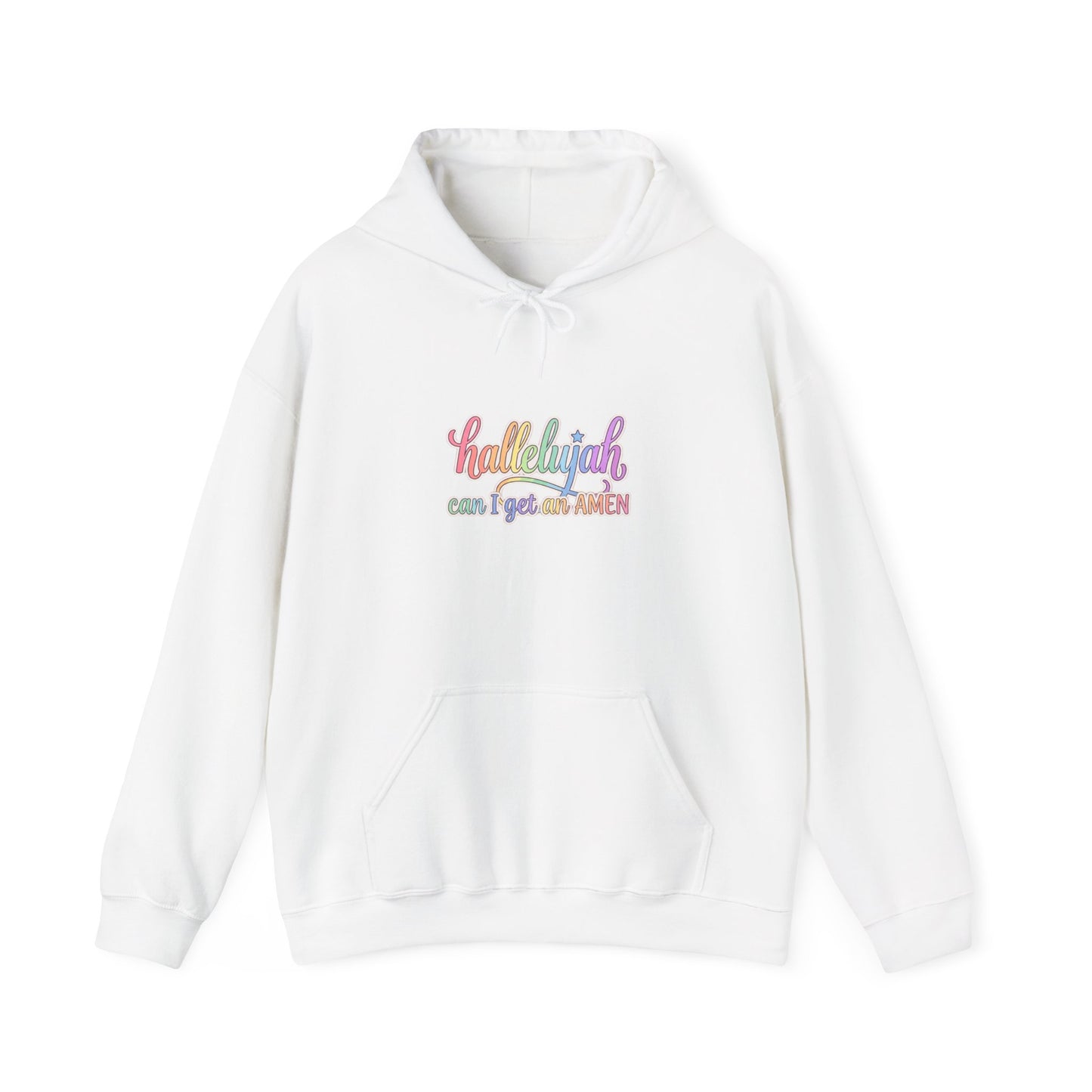 Hallelujah rainbow script Hoodie | Everything Hallelujah faith typography