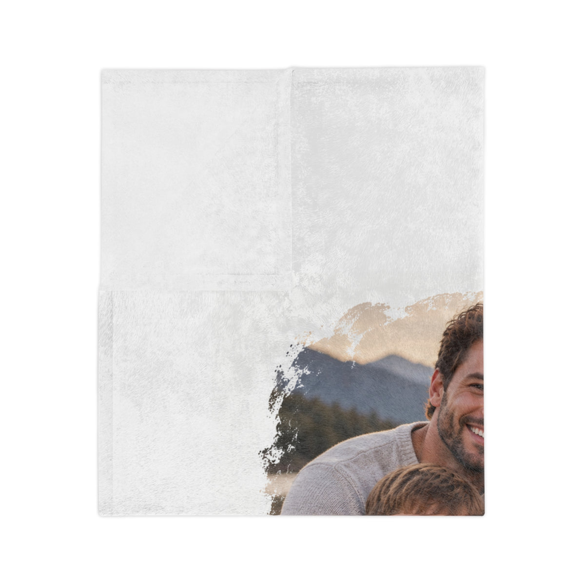 Personalized Photo Blanket - "Our Favorite Place Is Together" Velveteen Throw