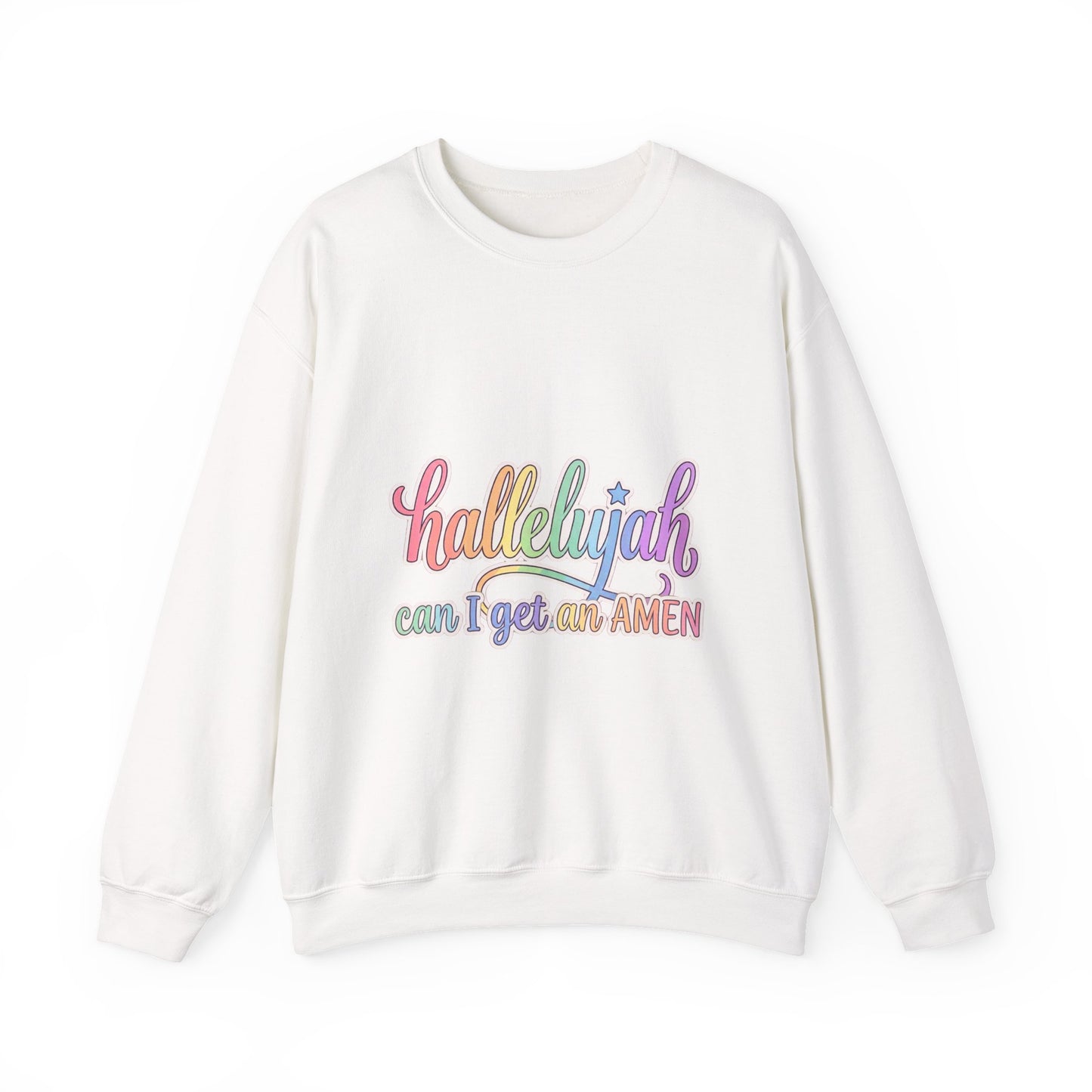 Hallelujah pastel script Sweatshirt | Christian faith typography | Everything Hallelujah trend