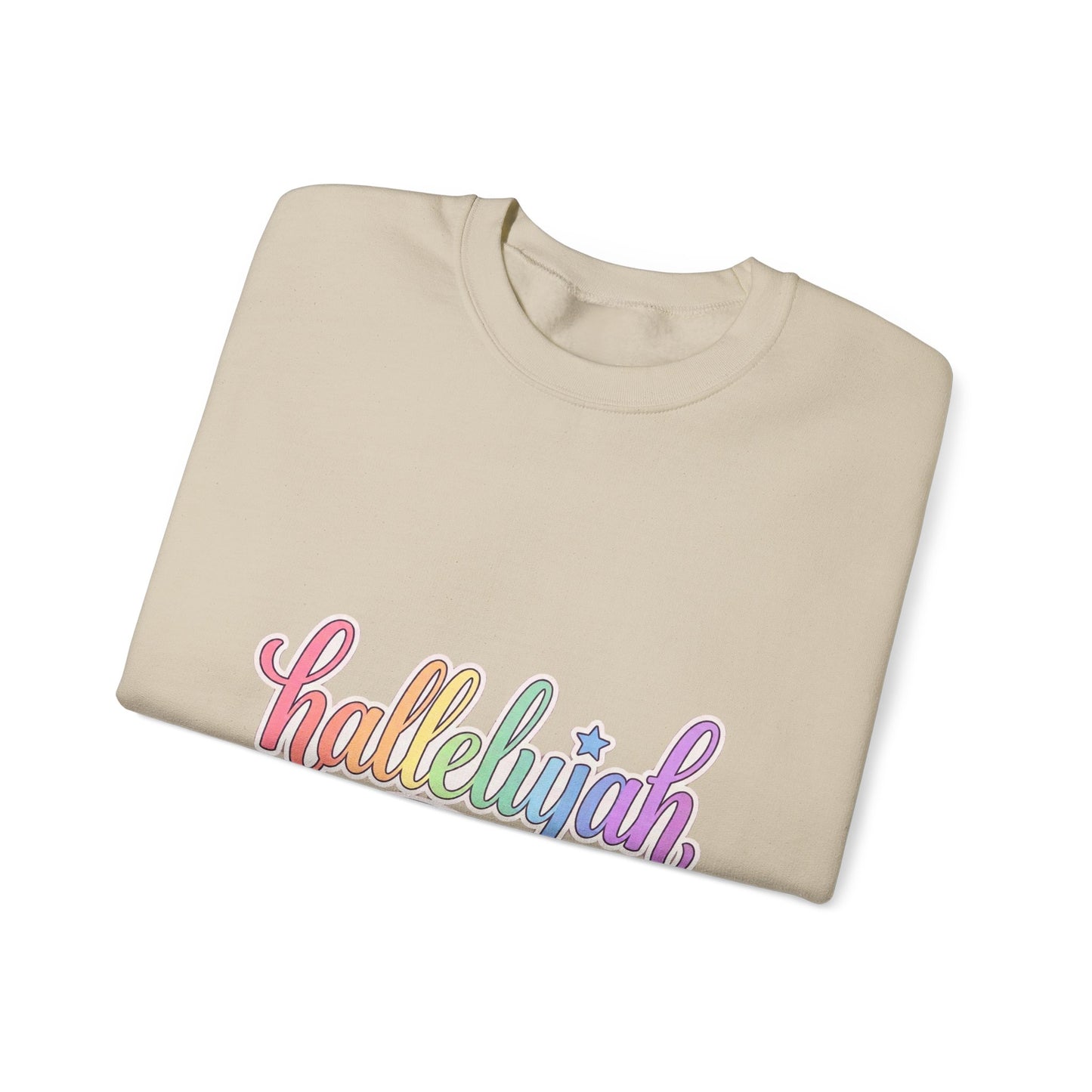 Hallelujah pastel script Sweatshirt | Christian faith typography | Everything Hallelujah trend