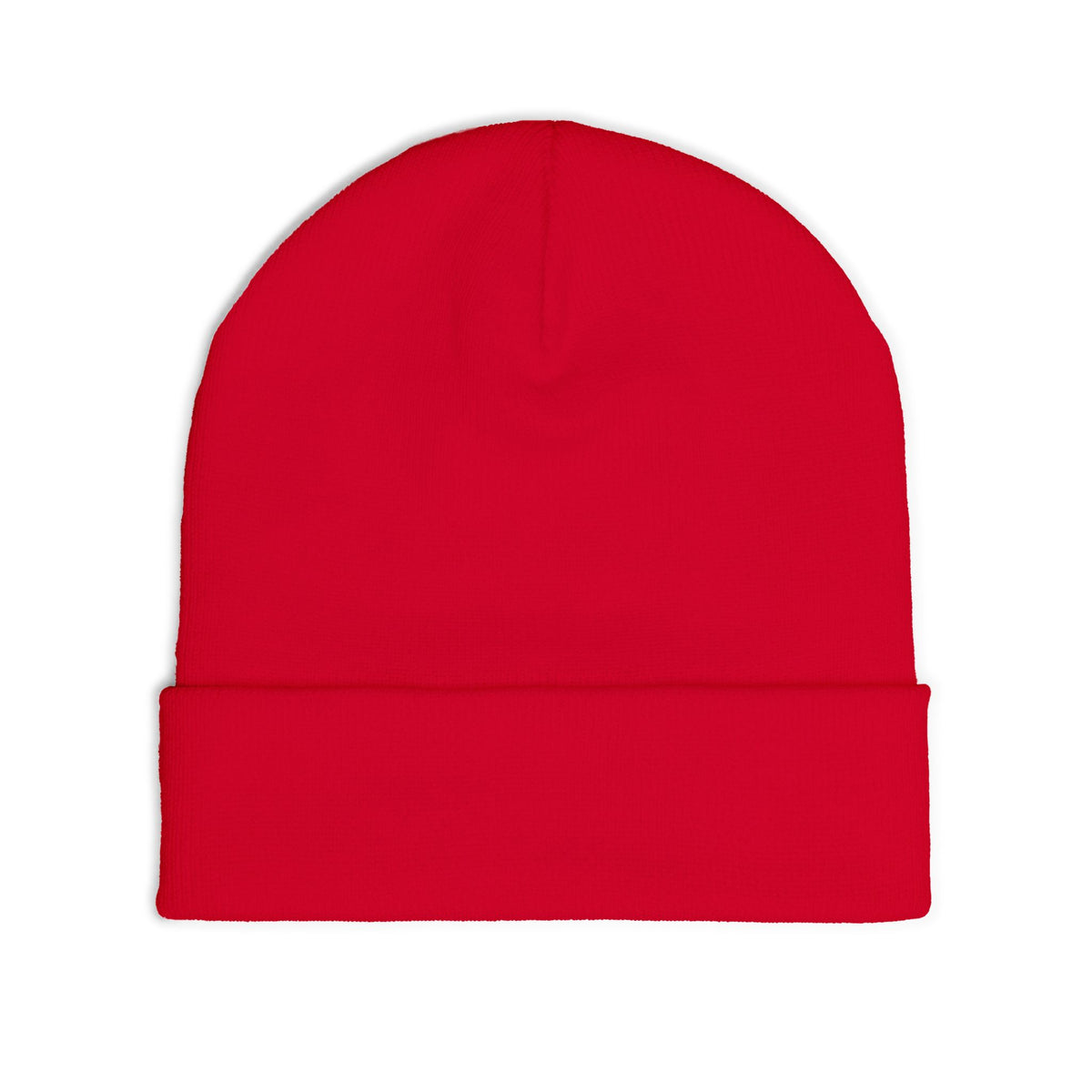 Embroidered Meditating Woman Knit Beanie — Cozy Yoga & Mindfulness Winter Hat